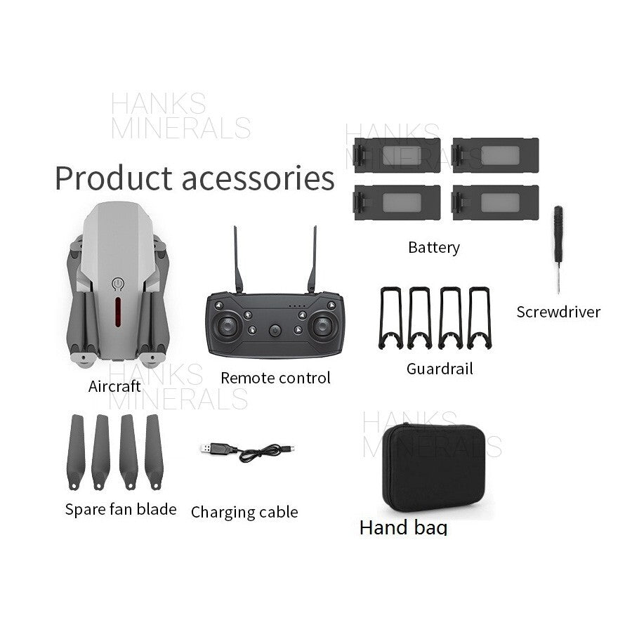 Drone 2025 4K HD Dual Camera Wifi FPV RC Foldable Quadcopter + 4 Batteries