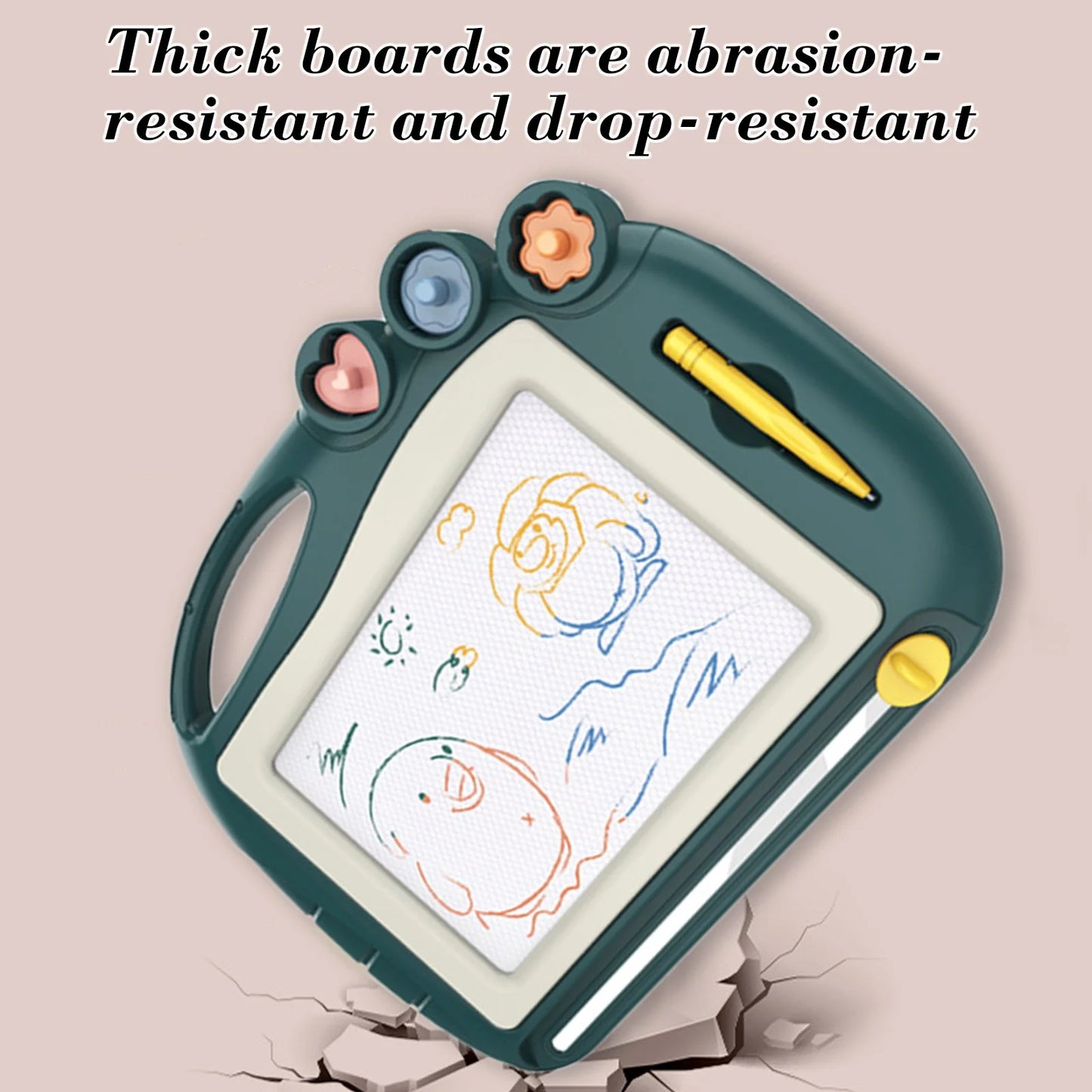 Colored Magnetic Drawing Board,Learning Graffiti Toy, Detachable Writing Board with Stand,Erasable Pad with Sliding Eraser, Safe ABS Plastic,Perfect for 3-6 to Practice Drawing and Writing