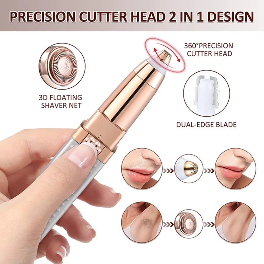 Electric Face Hair Removal Eyebrow Trimmer Epilator Painless Facial Bikin Hair Remover Shaver Razor Depilator Tool for Women