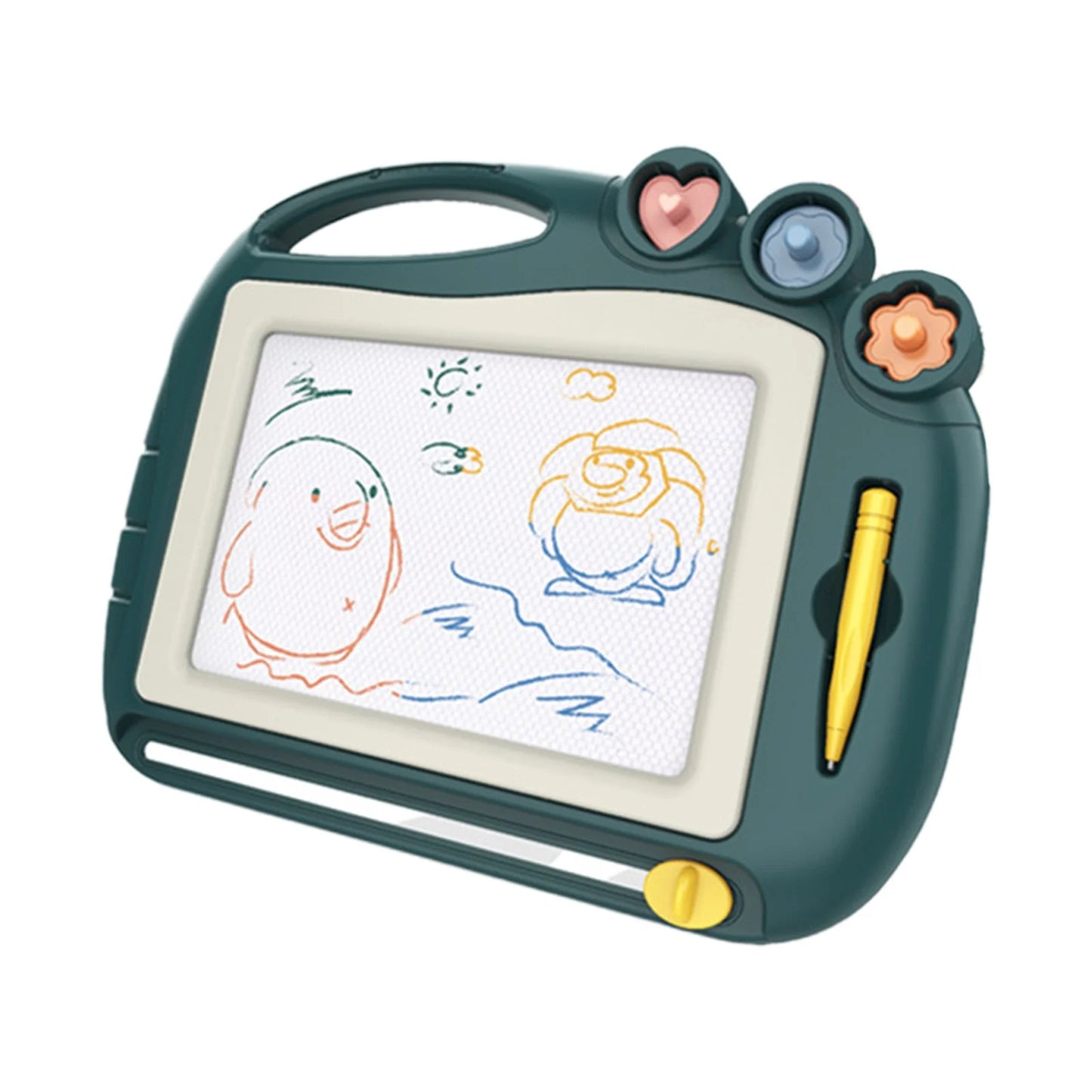 Colored Magnetic Drawing Board,Learning Graffiti Toy, Detachable Writing Board with Stand,Erasable Pad with Sliding Eraser, Safe ABS Plastic,Perfect for 3-6 to Practice Drawing and Writing