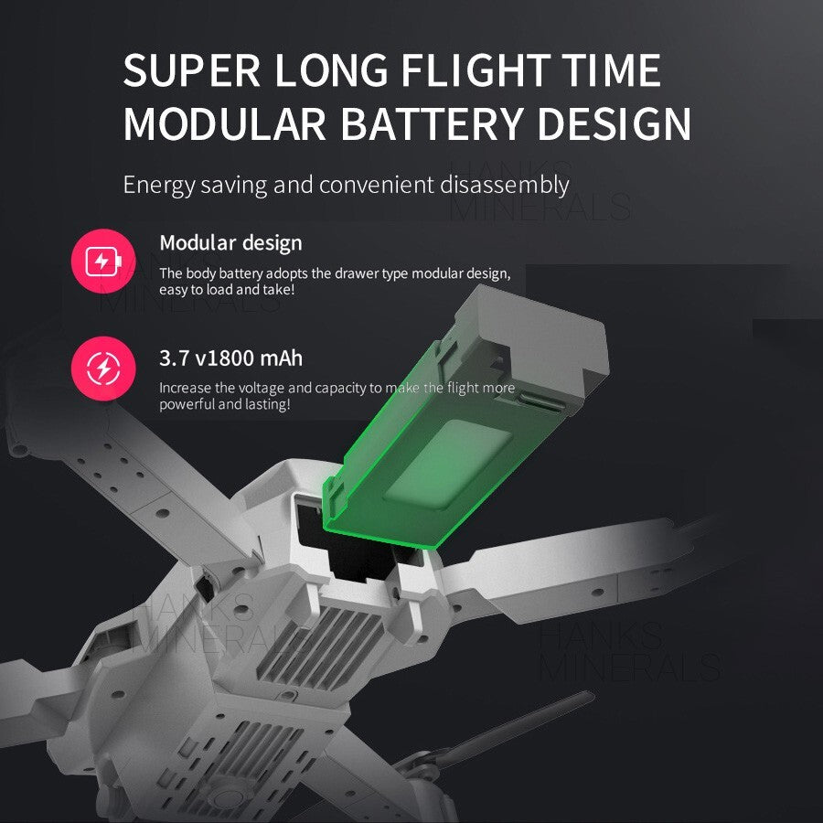 Drone 2025 4K HD Dual Camera Wifi FPV RC Foldable Quadcopter + 4 Batteries