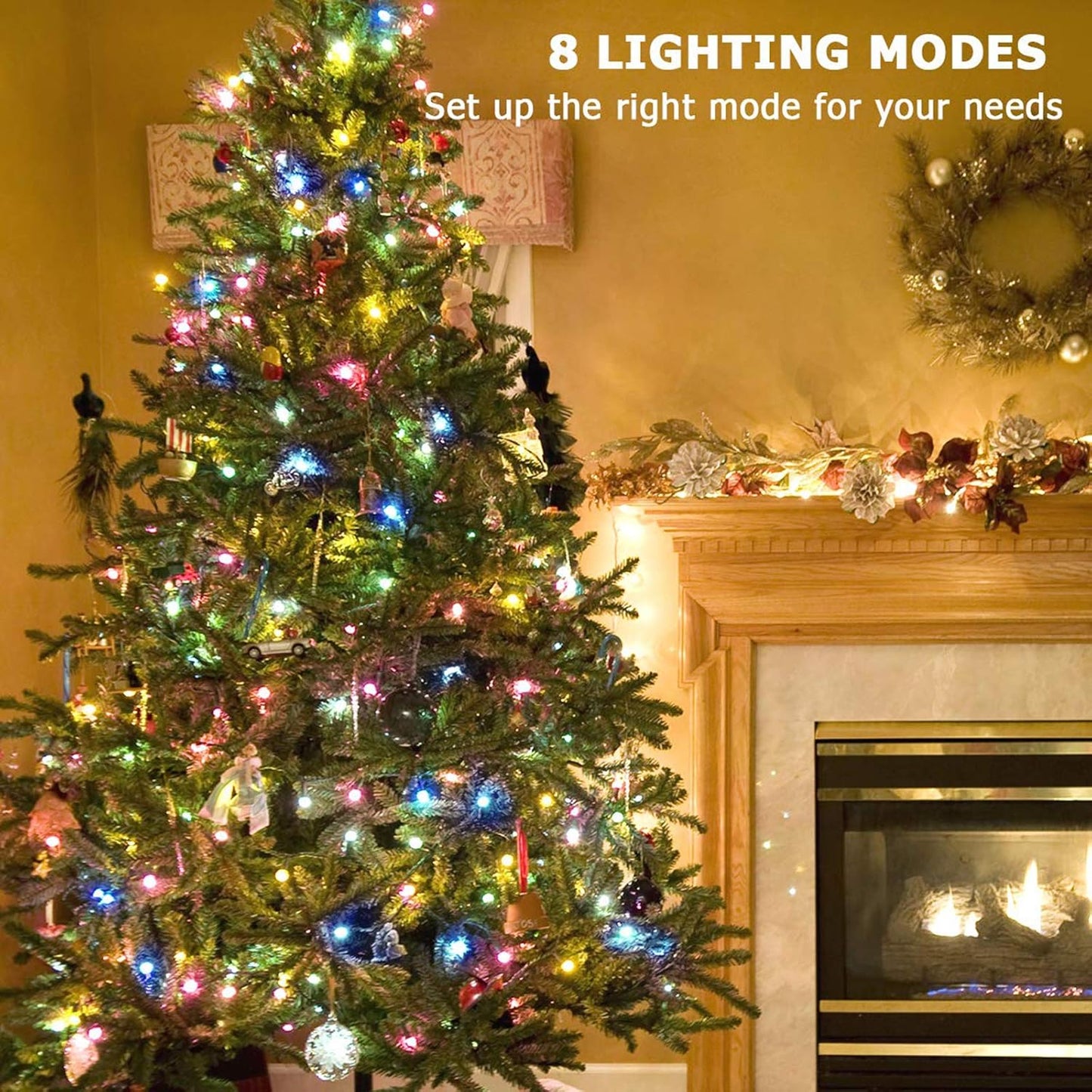 Fairy Lights Plug In, 49Ft 150 LED Fairy Lights for Bedroom, Twinkle Lights with Remote Timer 8 Modes String Lights for Christmas Thanksgiving Patio Wedding Party Indoor Outdoor Decor