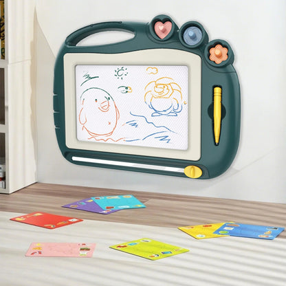 Colored Magnetic Drawing Board,Learning Graffiti Toy, Detachable Writing Board with Stand,Erasable Pad with Sliding Eraser, Safe ABS Plastic,Perfect for 3-6 to Practice Drawing and Writing
