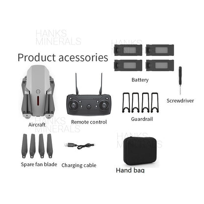 Drone 2025 4K HD Dual Camera Wifi FPV RC Foldable Quadcopter + 4 Batteries