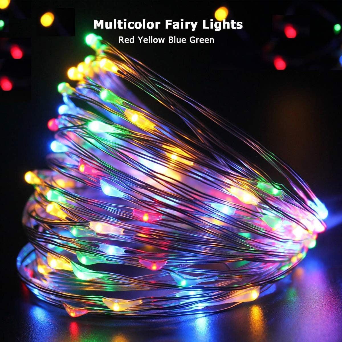 Fairy Lights Plug In, 49Ft 150 LED Fairy Lights for Bedroom, Twinkle Lights with Remote Timer 8 Modes String Lights for Christmas Thanksgiving Patio Wedding Party Indoor Outdoor Decor