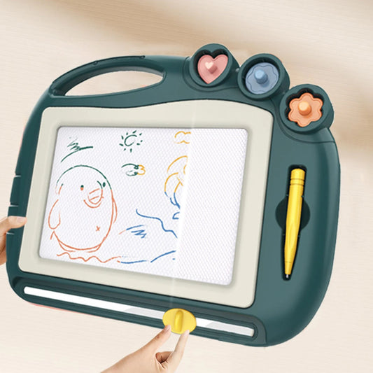 Colored Magnetic Drawing Board,Learning Graffiti Toy, Detachable Writing Board with Stand,Erasable Pad with Sliding Eraser, Safe ABS Plastic,Perfect for 3-6 to Practice Drawing and Writing