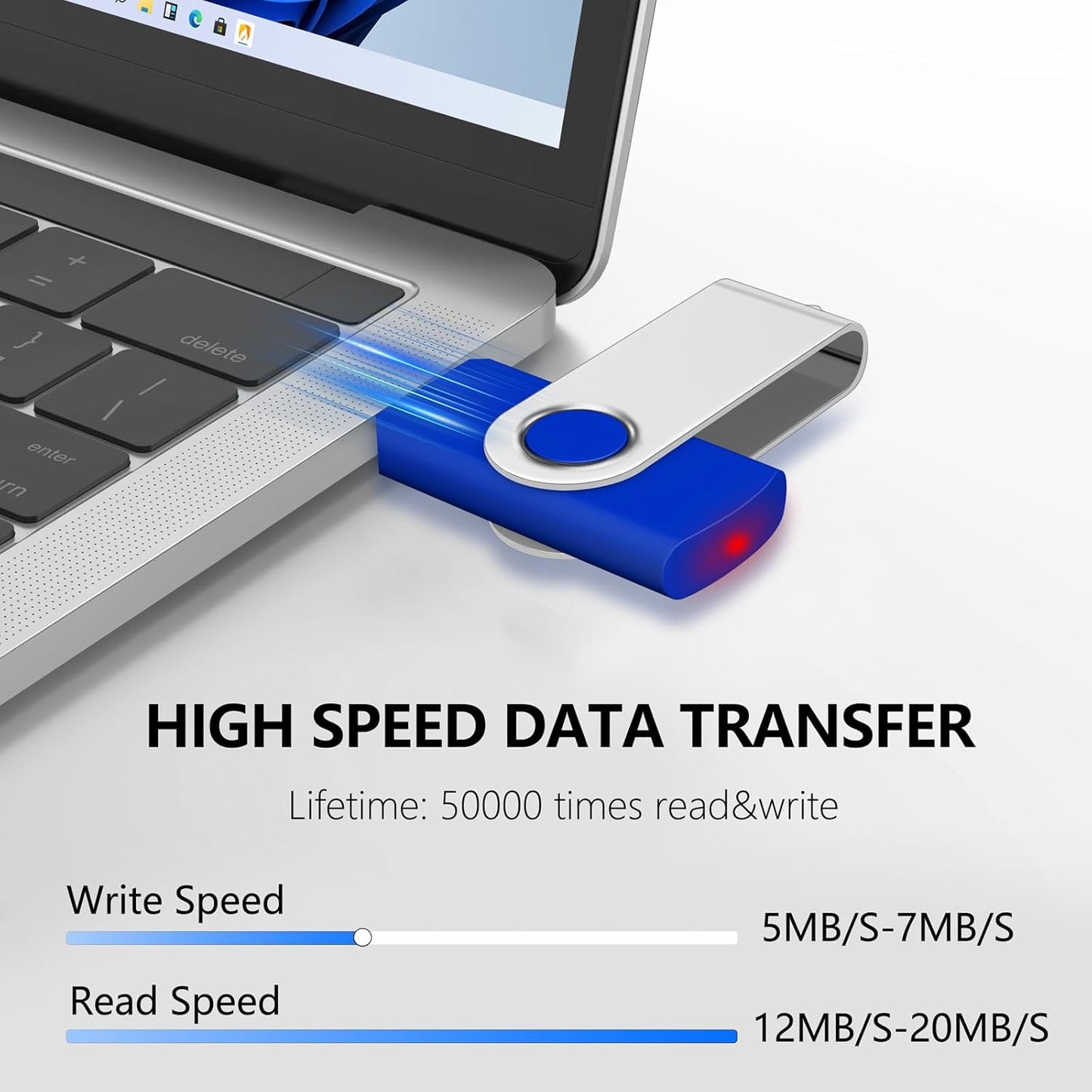 [ NOT 128GB ]  128MB USB Flash Drive 10 Pack, Premium USB 2.0 Swivel Memory Stick Thumb Drive Bulk Jump Drive Pack (10PCS 128MB, Mix Colors)